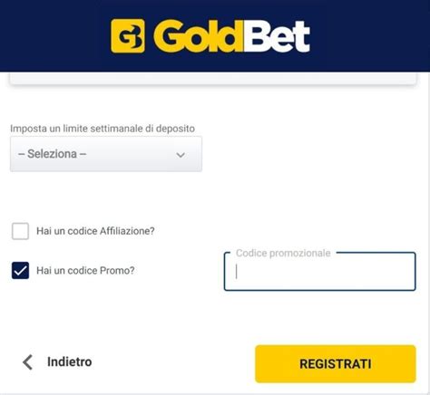 codice promo goldbet